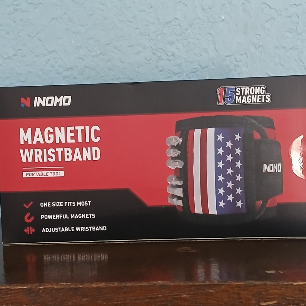Magnetic Wristband - Black and Red